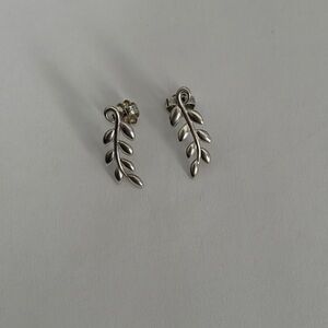 Tiffany & Co. Silver Leaf Earrings